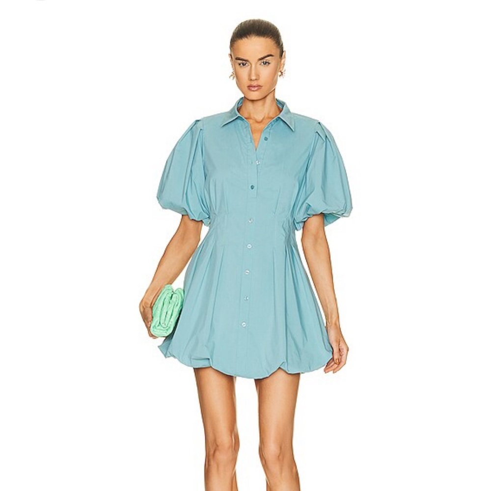 Jonathan Simkhai Cleo Poplin Pintuck Mini Dress